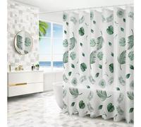 Rideaux de douche en tissu, 120 x 200 cm, résistants à la moisissure et lavables, pour la salle de bains et la douche, avec 8 anneaux.
