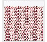 Rideaux de porte | 72 lanières en PVC et cadre en aluminium | Ideal pour l'intérieur et l'extérieur | Moustiquaire | Blanc-Rouge | 210 * 120
