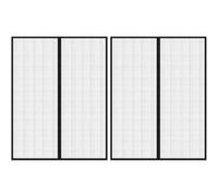 Vidaxl Rideaux De Porte Anti-Insectes 2pcs Avec Aimants Noir 230x160cm