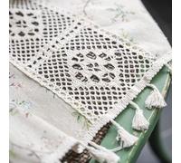 Rideaux de style cottage en coton et lin, beige, kaki, motifs floraux, voilages, crochets, 160 x 150 cm