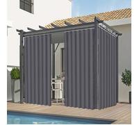 Rideaux d'Extérieur Imperméable Rideau de porte en accordéon plissé séparateur Placard Pergola Douche, 1x, Gris foncé, 140x241cm