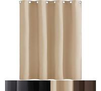 Rideaux d'intérieur modernes crème 50 x 100 cm - Réduction du bruit - Panneau simple pour salon - Élégant - Couleur unie - Décoration d'intérieur élégante - Traitement de fenêtre polyvalent