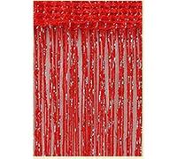 Rideaux en Perles 40 Glitter Fringe String Rideau Brillant Tassel Flash Silver Line String String Rideau Fenêtre Chambre Chambre Chambre Diviseur Porte à écran Fly Suspendre (Color : Red, Size : 100