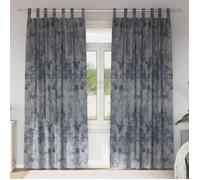 Rideaux en velours 2 pcs avec œillets gris argenté 245x140 cm