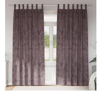 Rideaux en velours - 2 pcs - Marron - 225x140 cm - Œillets