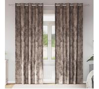 Vidaxl Rideau Avec Des Rideaux 2 Pcs Cappuccino 225 X 140 Cm Velours