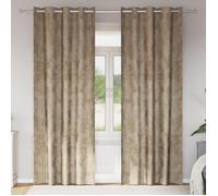 Vidaxl Rideau Avec Des Rideaux 2 Pcs Champagne 225 X 140 Cm Velours