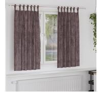 Vidaxl Rideau Avec Des Rideaux 2 Pcs Marron 175 X 140 Cm Velours