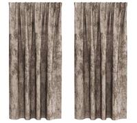 vidaXL Lot de 2 rideaux en velours avec œillets Cappuccino 175 x 140 cm