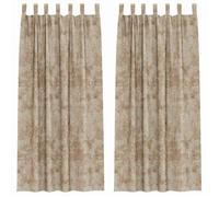 Rideaux en velours occultants - vidaXL - Champagne - 245x140 cm - Obscurcissement total - Lavable en machine - 2 pièces