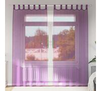 vidaXL Rideaux en voile avec œillets 2 pcs violet 140x300 cm 4102106