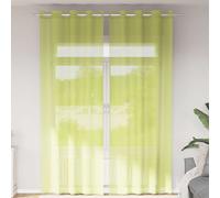 vidaXL Rideaux en voile 2 pcs avec œillets Vert pomme 140x225 cm