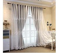 Rideaux et draperies LIDUO 1pcs-Sheer Rideaux &Occultants Rideaux,Thermiques isolants Anti Froid Voilage Grande Blackout Curtains460