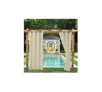 Rideaux extérieurs jardin patio gazebo rideaux occultants coupe-vent protection UV et anti-moisissure, rideaux isolants thermiques