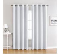 Rideaux Isolant Thermique ZHONGLI Lot de 2 Rideaux à Oeillets Occultants Blanc foncé 140x240cm