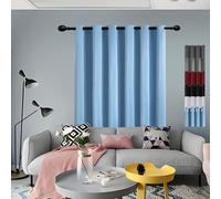 Rideaux Isolants Thermiques 150 x 220 cm Thermique Isolant Anti Froid et Chaleur Draperies Intérieurs Modernes Lumiere Anti UV Decoration,pour Salon, Bleu Ciel