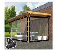 Rideaux latéraux résistants aux intempéries - Bâche transparente avec œillets métalliques - Imperméable et anti-UV - Pour tonnelle, jardin, pavillon