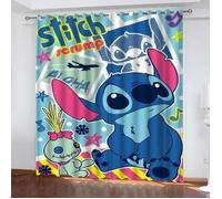 Rideaux Lilo & Stitch,Lot De 2 Rideaux Enfants,Rideau Occultant Thermiques pour Chambre Salon 60x120cm[52]