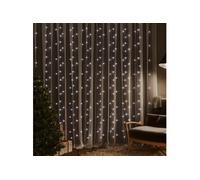vidaXL Rideaux lumineux à LED 3x3 m 300 LED Blanc froid 8 fonctions