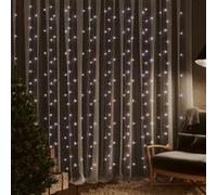 vidaXL Rideaux lumineux à LED 3x3 m 300 LED Blanc froid 8 fonctions