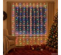 Rideaux Lumineux à LED 3x3 m 300 LED Blanc Froid 8 Fonctions Décoration vidaXL