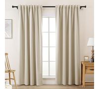 Rideaux - Obscurcissants - Beige - Crème - Rideaux occultants - Rideaux avec bande passante - Opaques - Pour chambre et salon