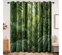 Rideaux Occultant Bord de Mer Tropical 75L X 166H cm Lot de 2 Rideau Occultant Thermiques Imprimé Requins Tortues de Mer Corail Mer, Rideau Oeillets Opaque Draperie pour Salon et Chambre, Bleu