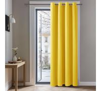 Rideaux occultants à œillets, anti-lumière, isolants thermiquement, 229x132 cm, couleur moutarde, 1 pièce
