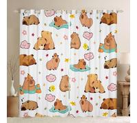 Rideaux occultants à motifs de capybaras pour chambre