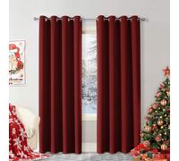 Rideaux occultants avec œillets - Rideaux thermiques - Protection contre le froid - Isolation phonique - Doux et durables - Opacité totale - Rideaux
