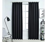 Rideaux occultants design avec crochets 2 pcs. noir 140x175cm - Rideaux & voilages 2025 Neu5142707 1parcel