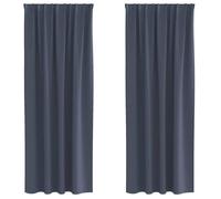 Vidaxl Rideaux Avec Des Rideaux 2 Pcs Anthracite Polyester