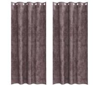 Rideaux occultants en velours - vidaXL - Marron - 140x260 cm - Lot de 2 - Obscurcissement total - Lavable en machine