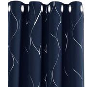 - Rideaux occultants - Œillets - 2 pièces - Bleu marine - Rideaux pour chambre - Idéaux pour salon - 140x290 cm