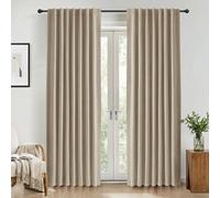 Rideaux occultants imitation lin, lot de 2