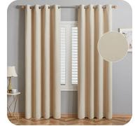 Rideaux occultants isolants - Rideau Occultant Beige 140x262 cm - Design Moderne à Oeillets