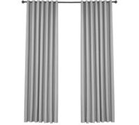 Rideaux Occultants Isolants Thermiques - Design Moderne à Oeillets - Gris Clair 132x240 cm
