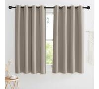 Rideaux occultants - Lot de 2, panneaux isolants thermique et phonique, couleur sable