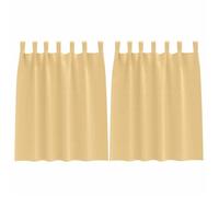 Rideaux occultants modernes - vidaXL - 140x140 cm - Beige - Polyester - Occultation 80%-90% - Tissage triple - 2 pièces