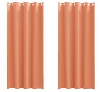 vidaXL Rideaux occultants avec Anneaux 2 pcs Couleur Terre Cuite, Rideaux de Salon, Rideaux occultants Modernes, traitant la lumière, Options manuelles pour Plus d'intimité