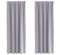 Rideaux occultants modernes - vidaXL - Gris Métal - 260x140 cm - Polyester - Occultation 80%-90%