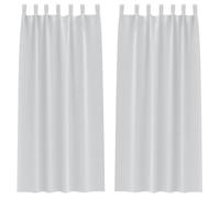 Rideaux occultants modernes - vidaXL - Gris pâle - 225x140 cm - Polyester - Occultation 80%-90% - Tissage triple