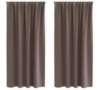 Rideaux occultants modernes - vidaXL - Marron foncé - 175x140 cm - Occultation 80%-90% - Polyester