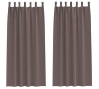Rideaux occultants modernes - vidaXL - Marron foncé - 225x140 cm - Occultation 80%-90% - Polyester