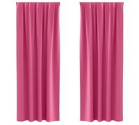 Rideaux occultants modernes - vidaXL - Rose vif - 245x140 cm - Polyester - Occultation 80%-90% - Tissage triple