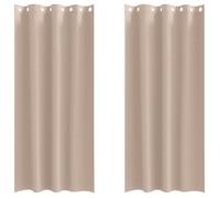 Rideaux occultants modernes - vidaXL - Taupe - 225x140 cm - Polyester - Occultation 80%-90% - Design à tissage triple