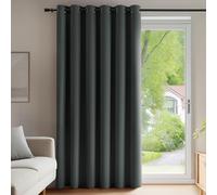 Rideaux occultants pour portes, 290 x 200 cm, gris foncé