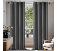 Rideaux occultants, protection contre le froid, rideaux pour chambre à coucher, occultants, gris clair, lot de 2, 220x140 cm