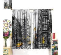 Rideaux occultants - Rideaux New York City - 80x200cmx2 - Multicolore - Synthétique - Intérieur