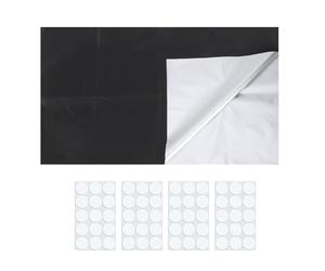 Rideaux occultants sans perçage pour fenêtre de, 145X150CM | Nurserys Black Curtain Window Cover for Dorm Blinds